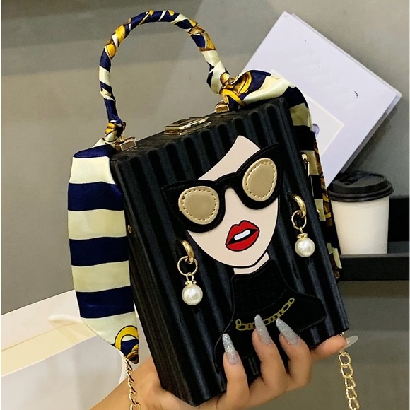 🆕 lady Face Handbag - Picture 3 of 12